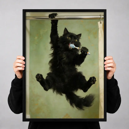 Floating Black Cat Dream Wall Art 3