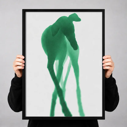 Flowing Green Figure Abstract Wall Art 3