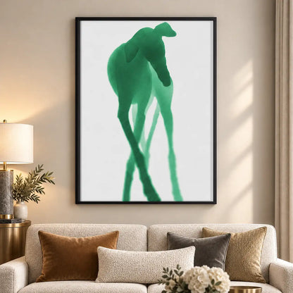 Flowing Green Figure Abstract Wall Art 5