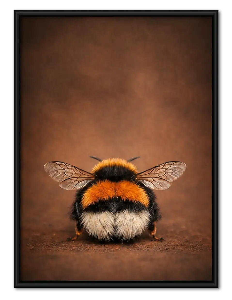 Fluffy Bumblebee Portrait Wall Art 1