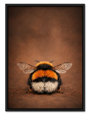 Fluffy Bumblebee Portrait Wall Art