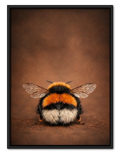 Fluffy Bumblebee Portrait Wall Art