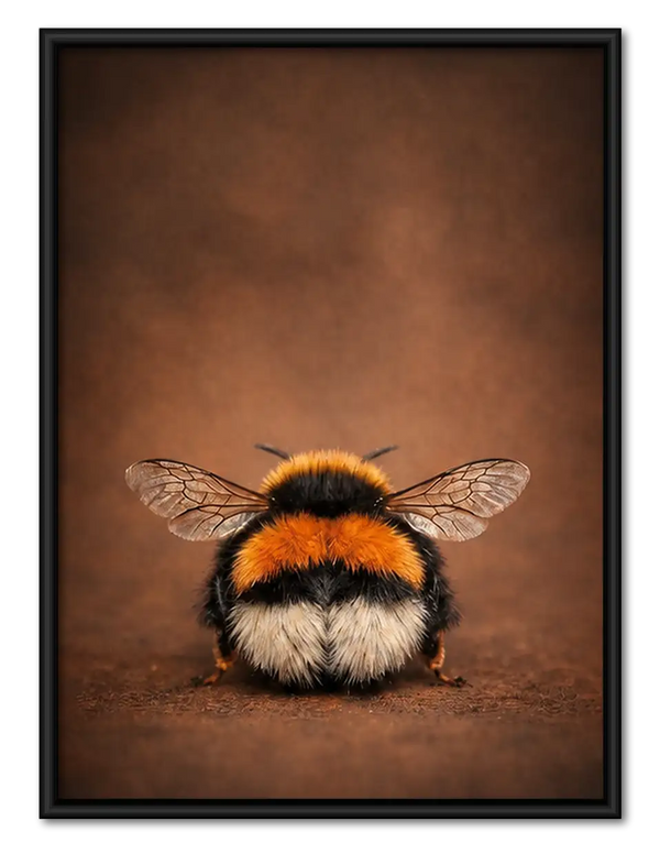 Fluffy Bumblebee Portrait Wall Art
