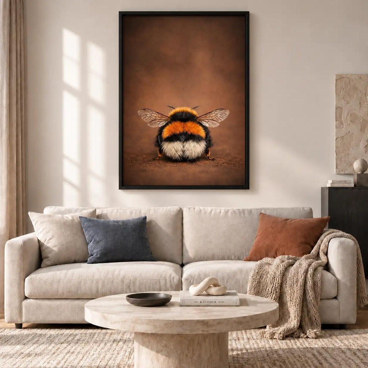 Fluffy Bumblebee Portrait Wall Art 2