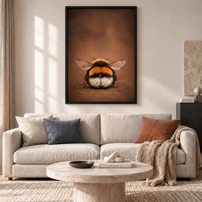 Fluffy Bumblebee Portrait Wall Art 2