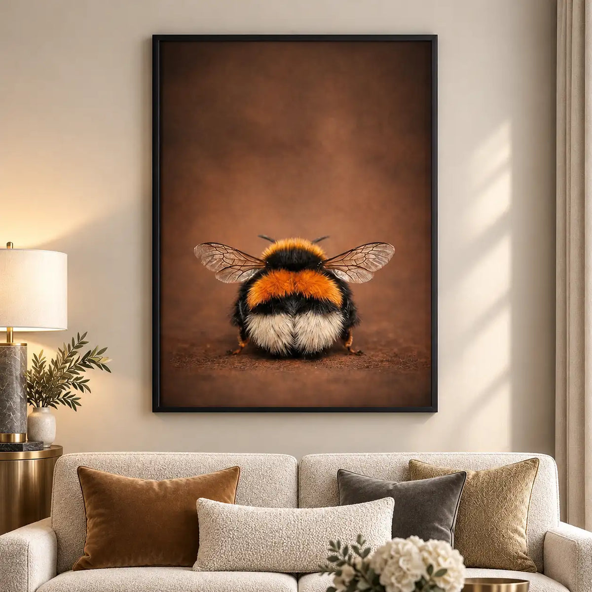 Fluffy Bumblebee Portrait Wall Art 5