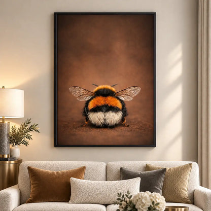 Fluffy Bumblebee Portrait Wall Art 5
