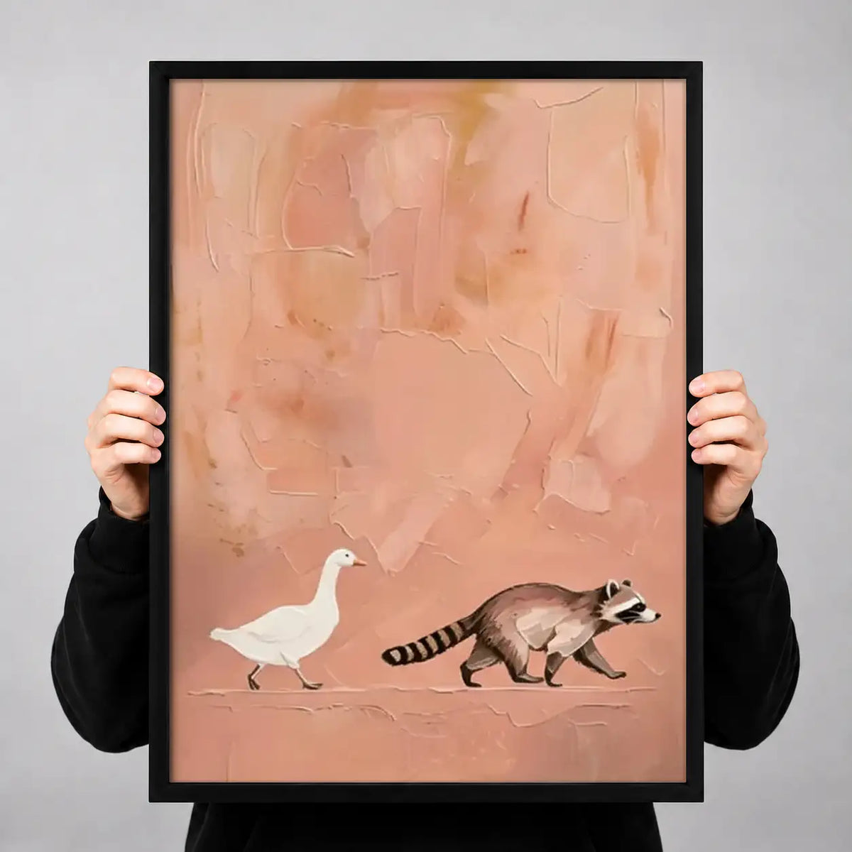 Fox and Raccoon Chase Wall Art 3