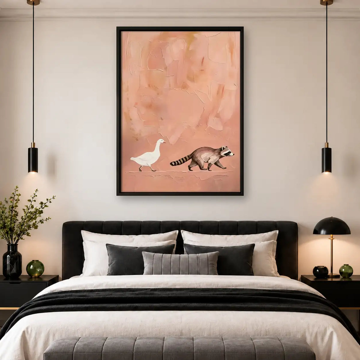 Fox and Raccoon Chase Wall Art 4