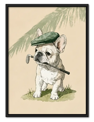 French Bulldog in Green Beret Wall Art