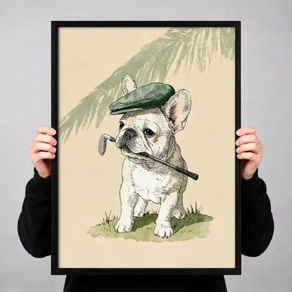 French Bulldog in Green Beret Wall Art 3
