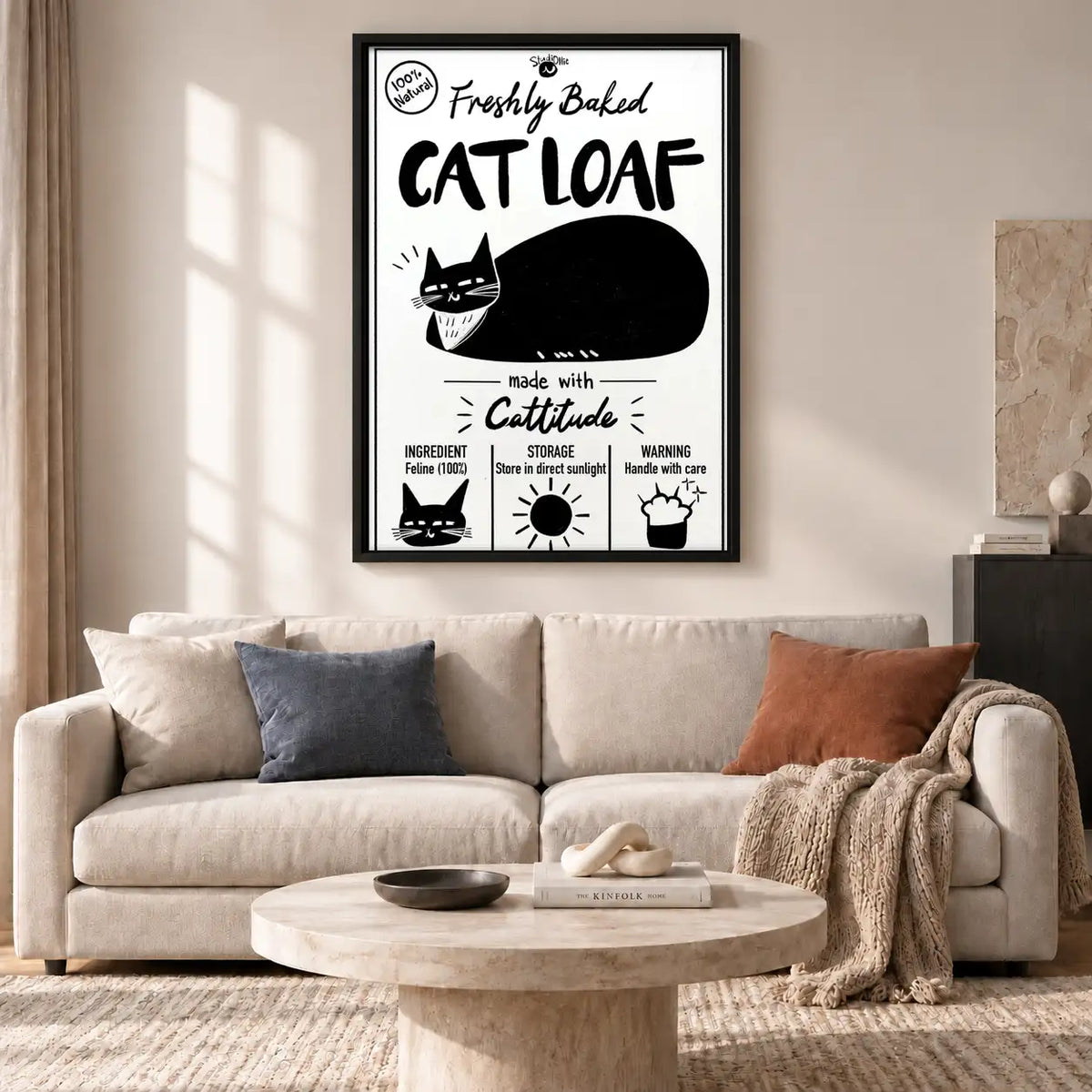 Freshly Baked Cat Loaf Wall Art 2