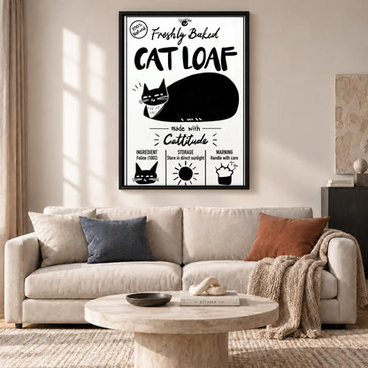 Freshly Baked Cat Loaf Wall Art 2