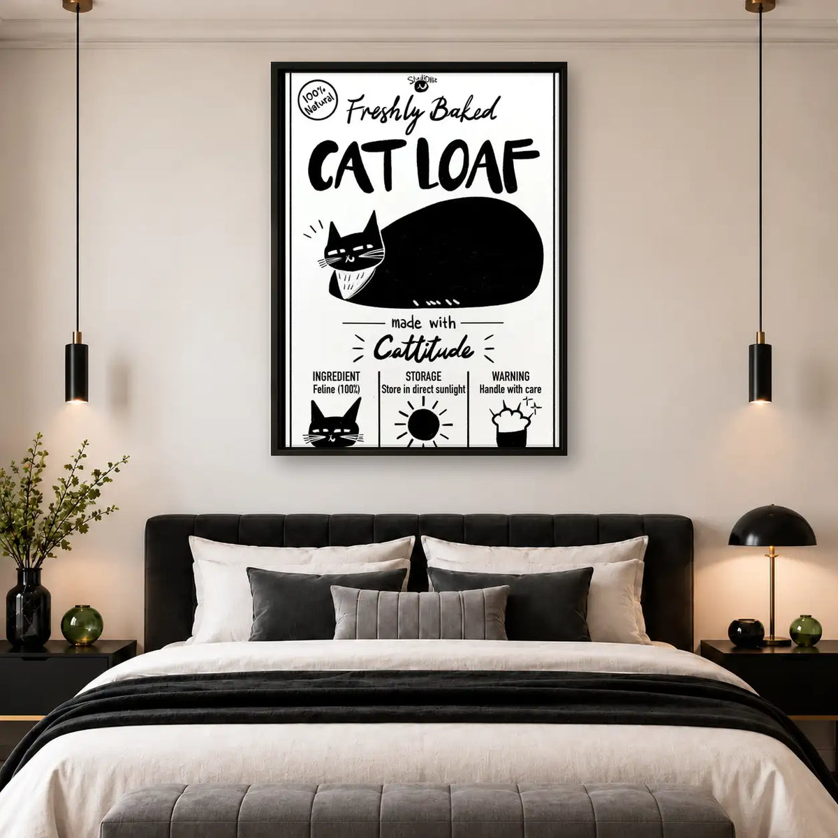 Freshly Baked Cat Loaf Wall Art 4