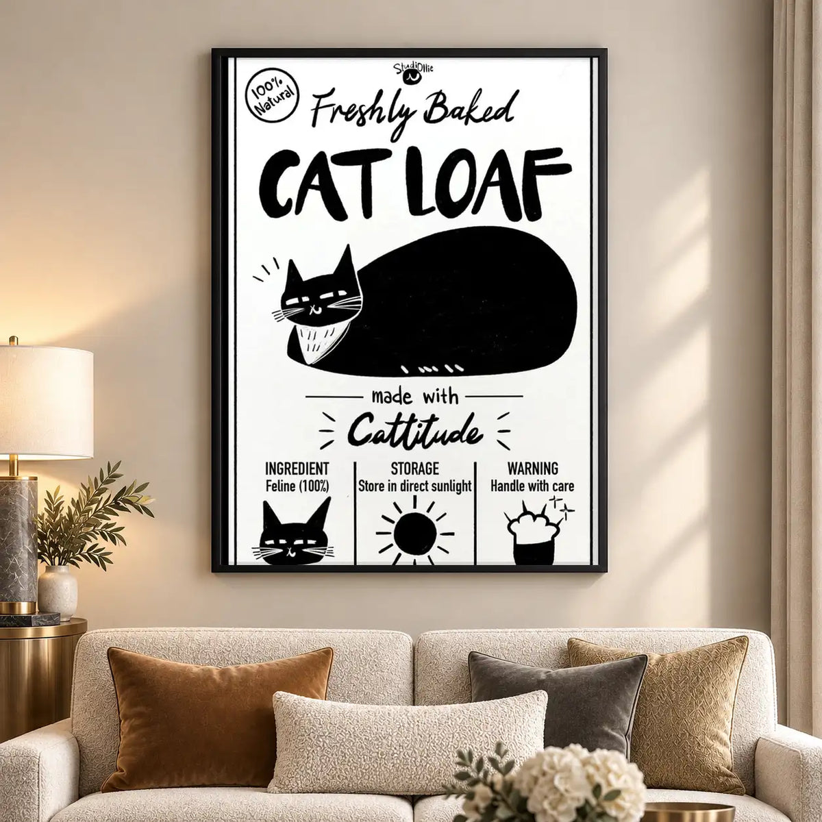 Freshly Baked Cat Loaf Wall Art 5
