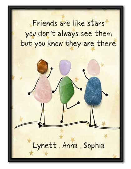Friends Are Like Stars Wall Art