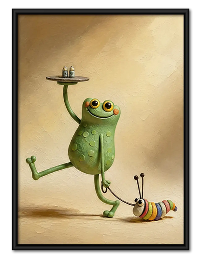 Frog Balancing Serving Tray Wall Art 1