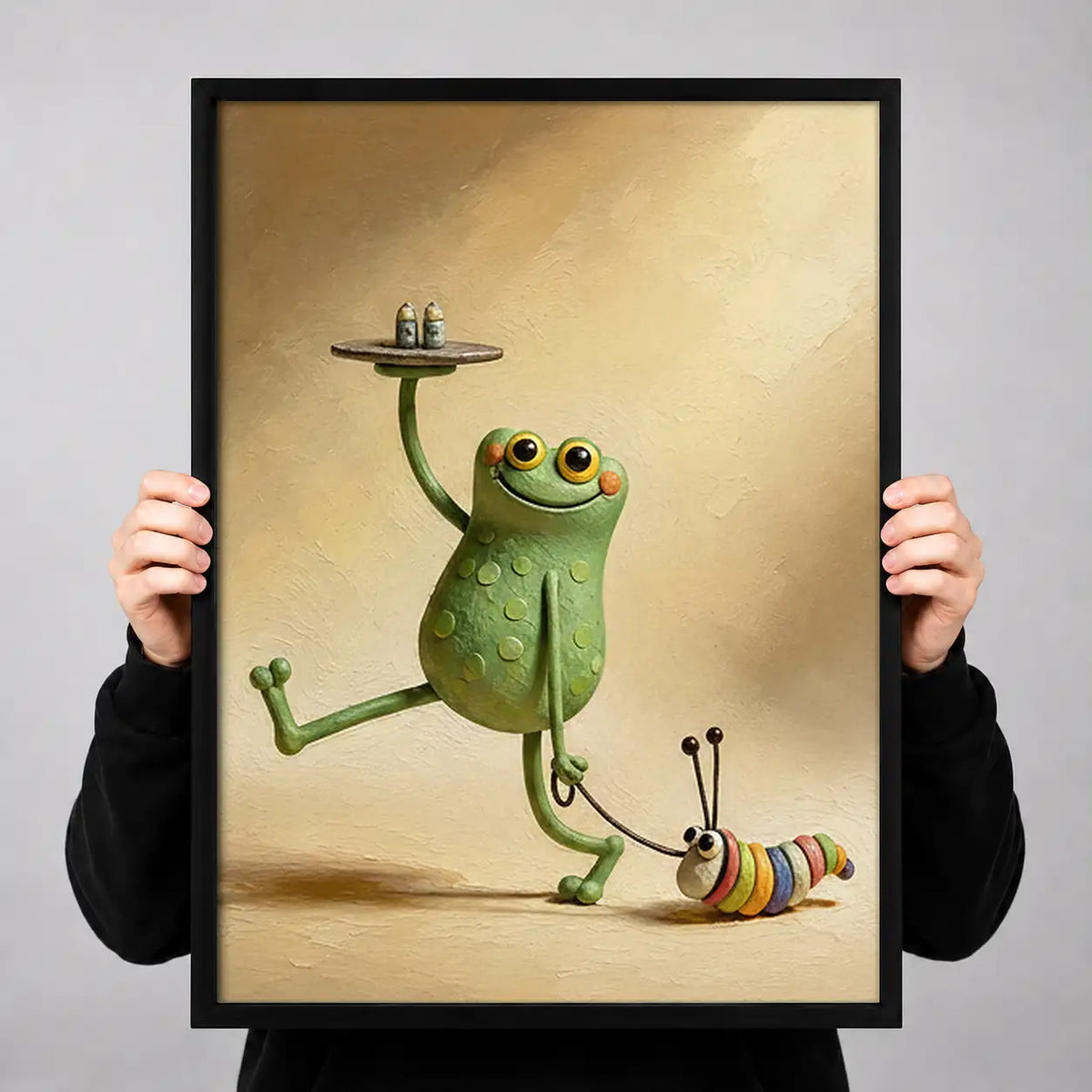 Frog Balancing Serving Tray Wall Art 3