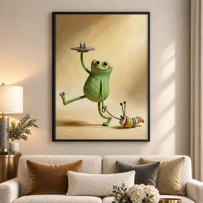Frog Balancing Serving Tray Wall Art 5
