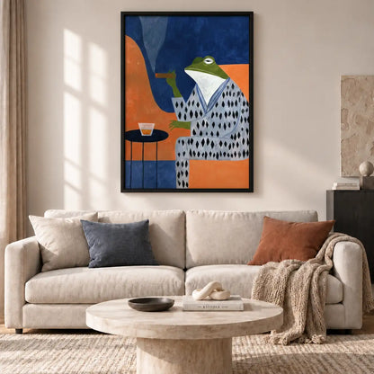 Frog in Patterned Suit Wall Art 2