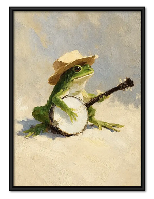 Frog Playing Guitar Wall Art
