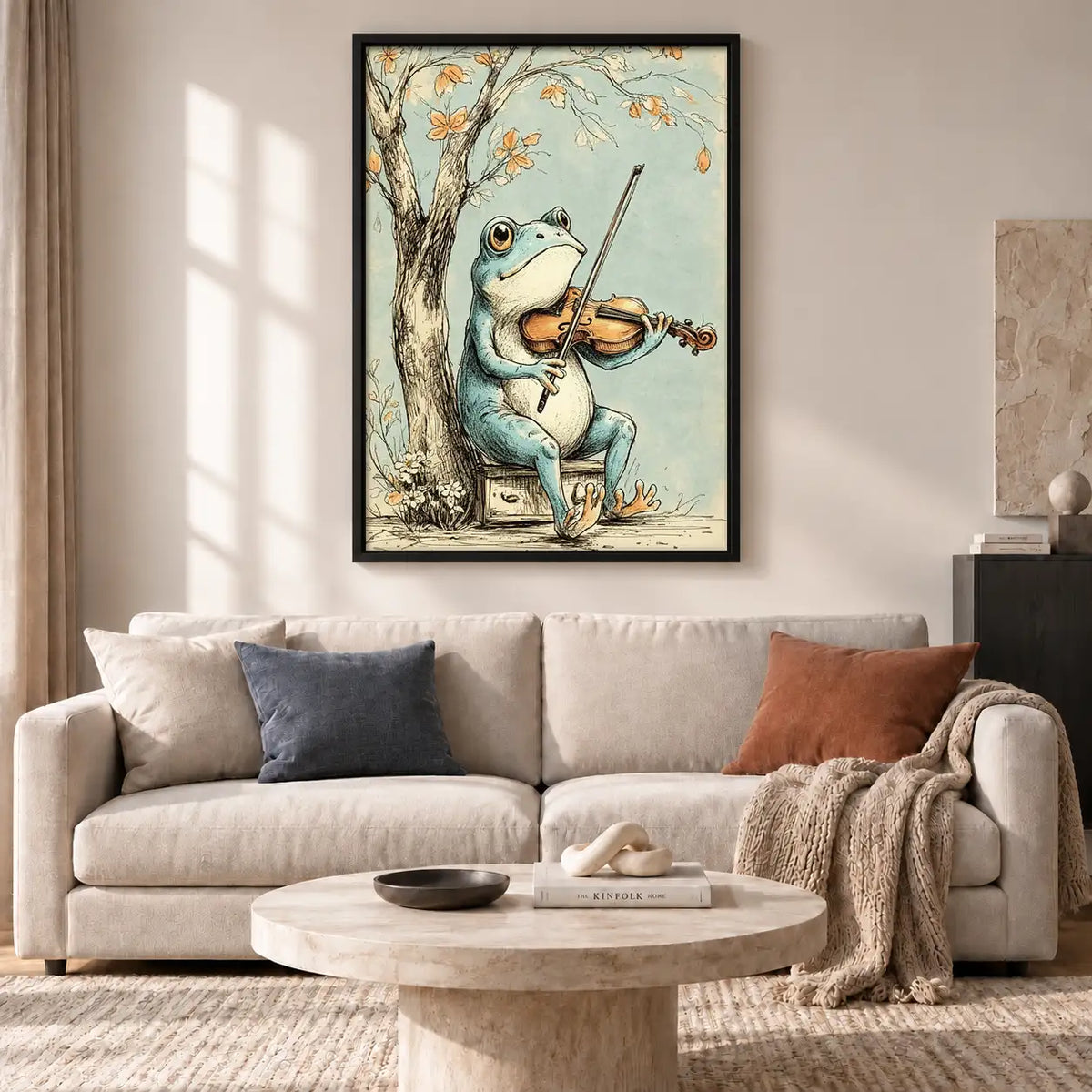Frog Playing Violin Wall Art 2