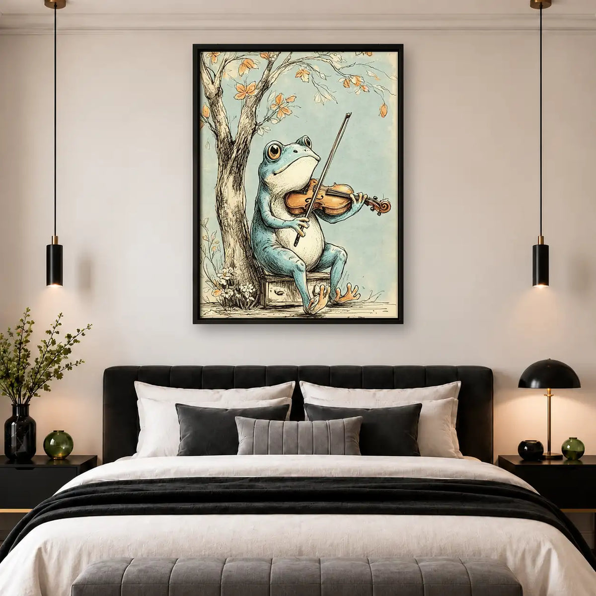 Frog Playing Violin Wall Art 4