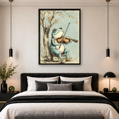 Frog Playing Violin Wall Art 4