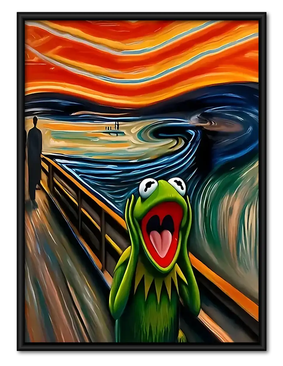 Frog Scream Parody Wall Art 1