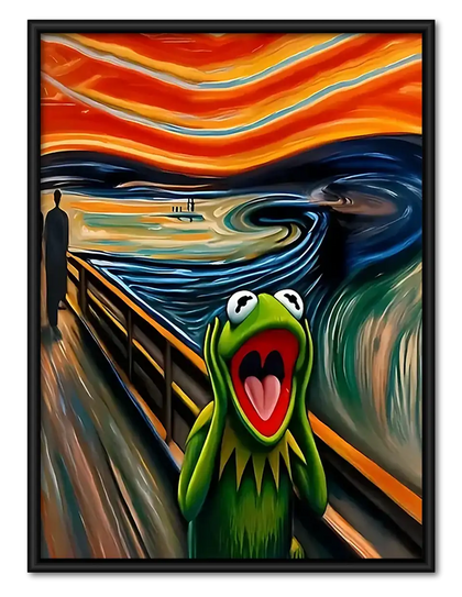 Frog Scream Parody Wall Art