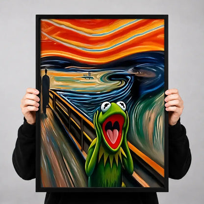 Frog Scream Parody Wall Art 3