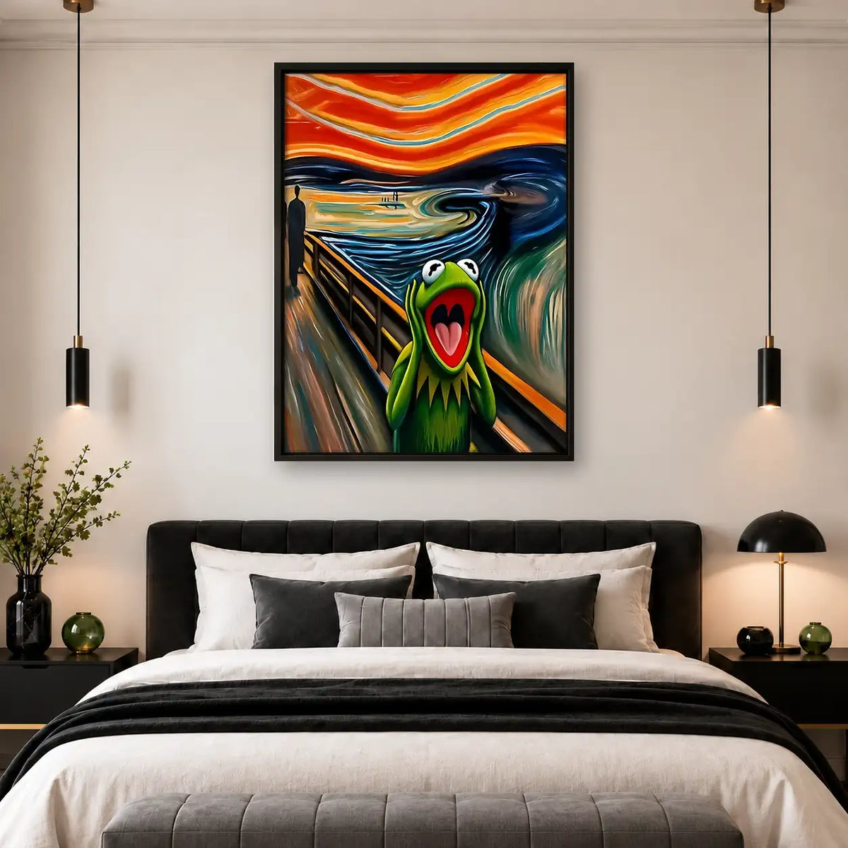 Frog Scream Parody Wall Art 4