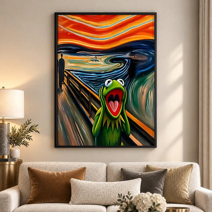 Frog Scream Parody Wall Art 5