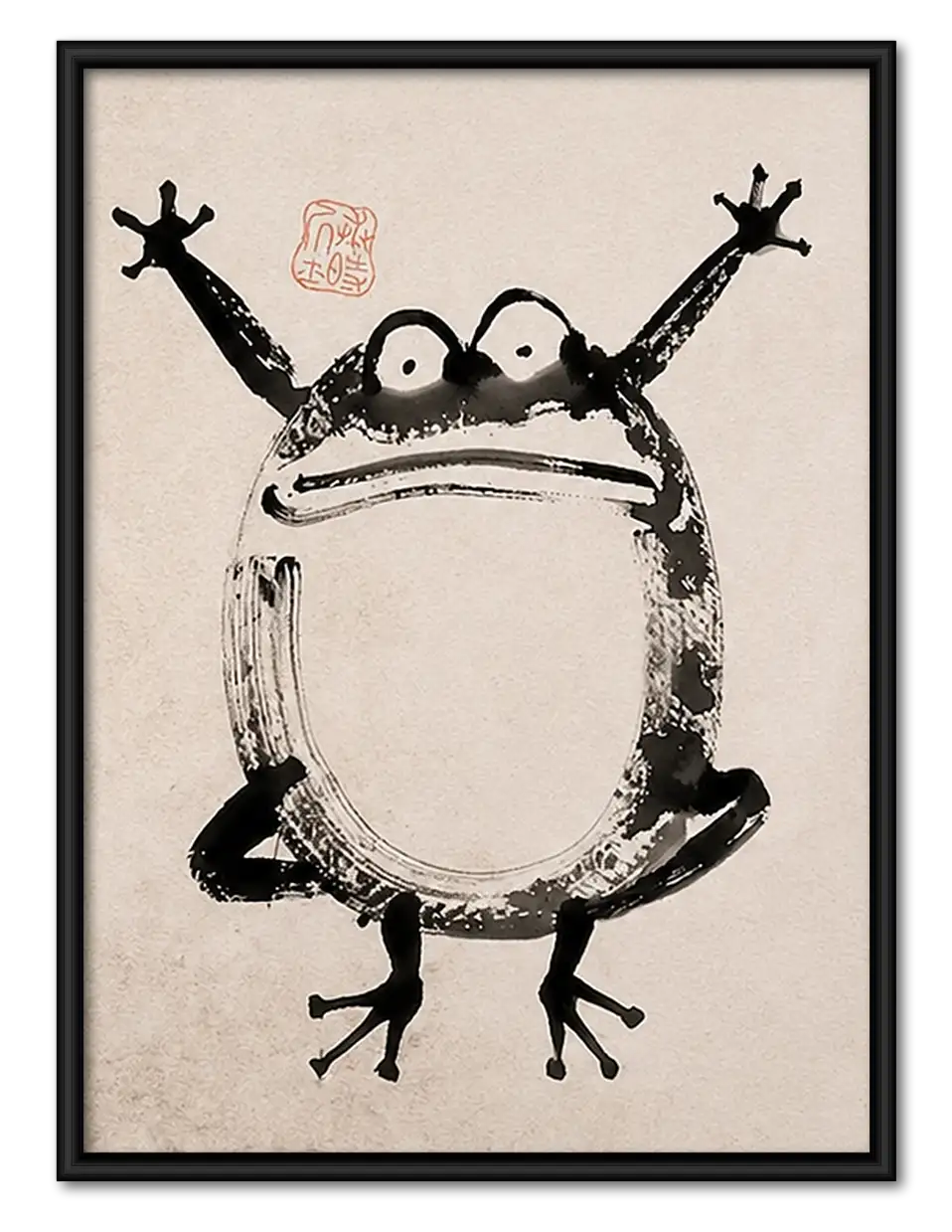 Frog Sumo Wrestler Wall Art 1