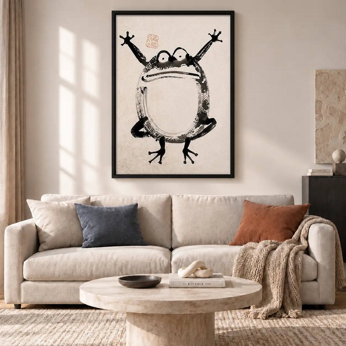Frog Sumo Wrestler Wall Art 2