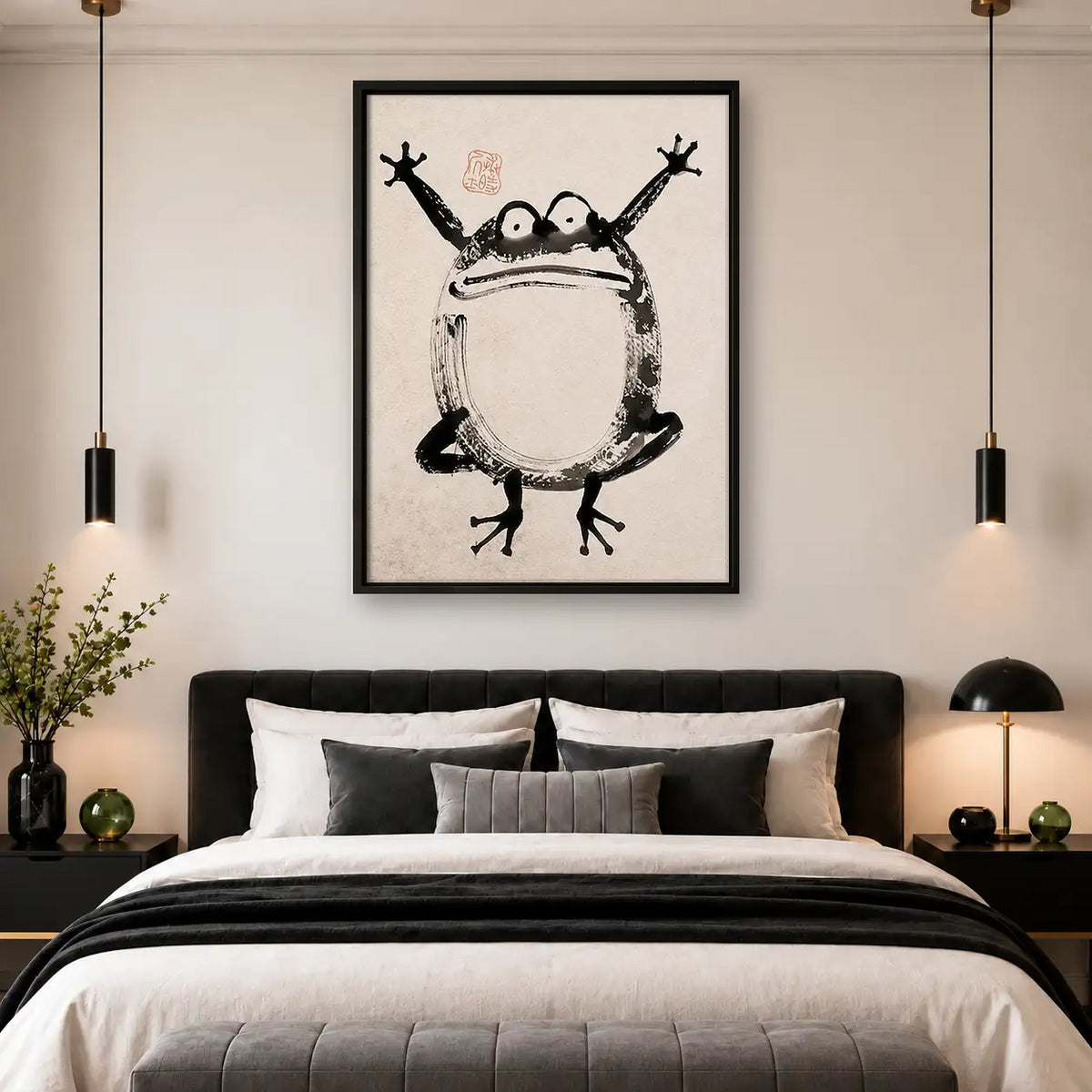 Frog Sumo Wrestler Wall Art 4