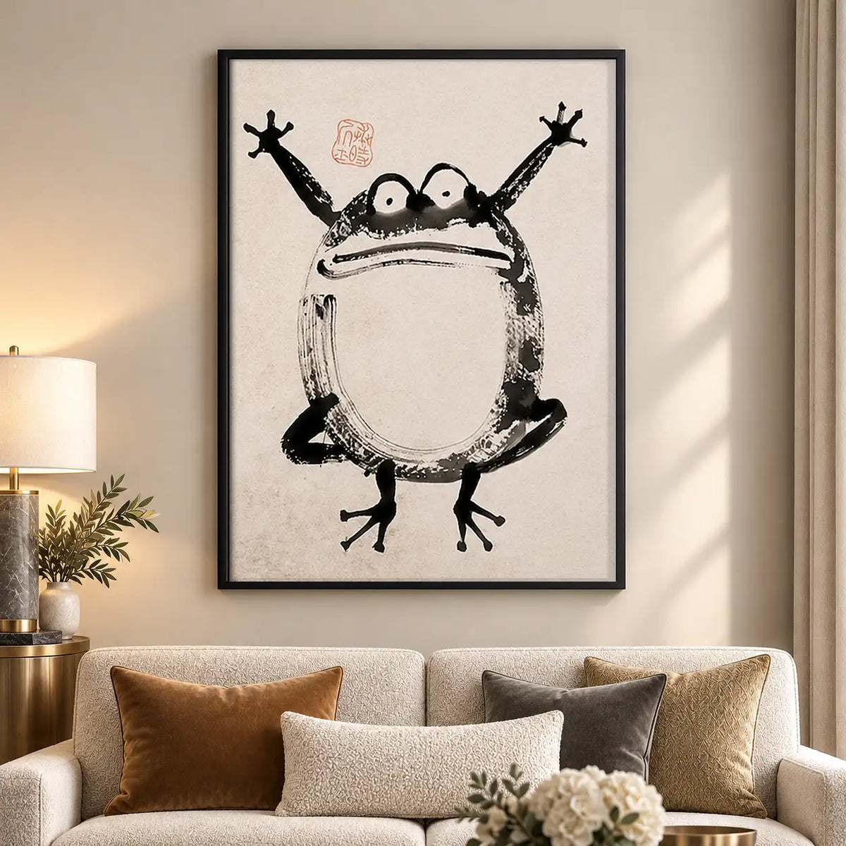 Frog Sumo Wrestler Wall Art 5
