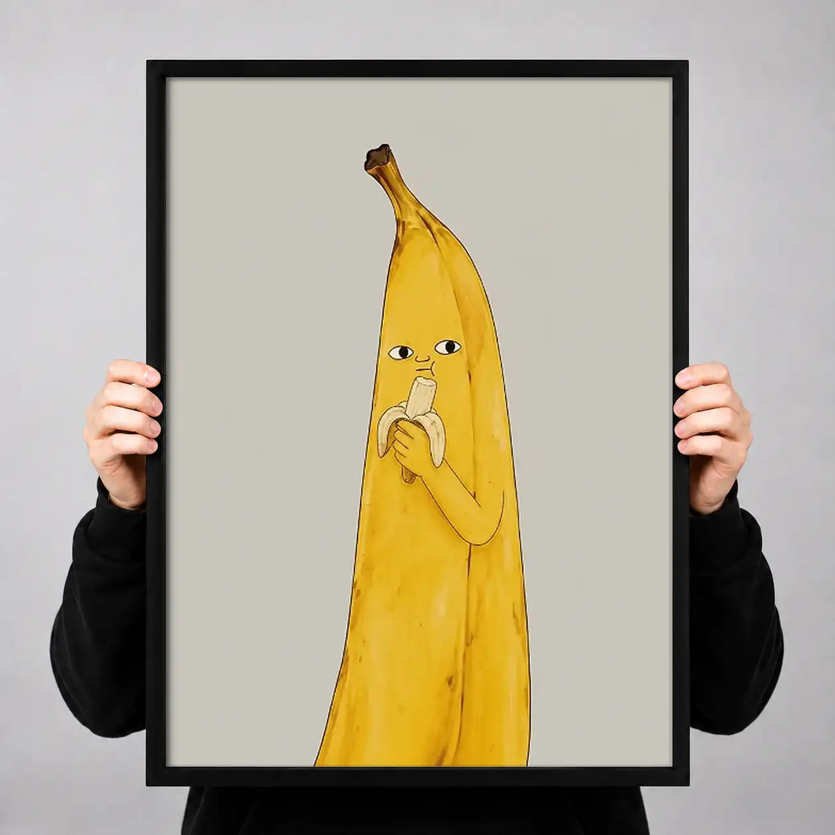Funny Banana Character on White Wall Art 3