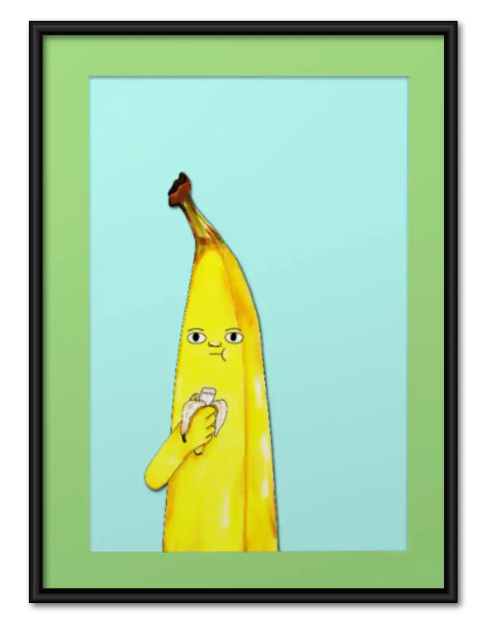 Funny Banana Character Portrait Wall Art 1