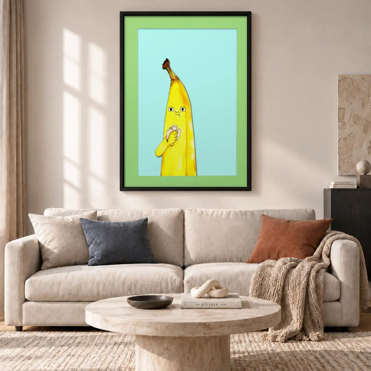 Funny Banana Character Portrait Wall Art 2
