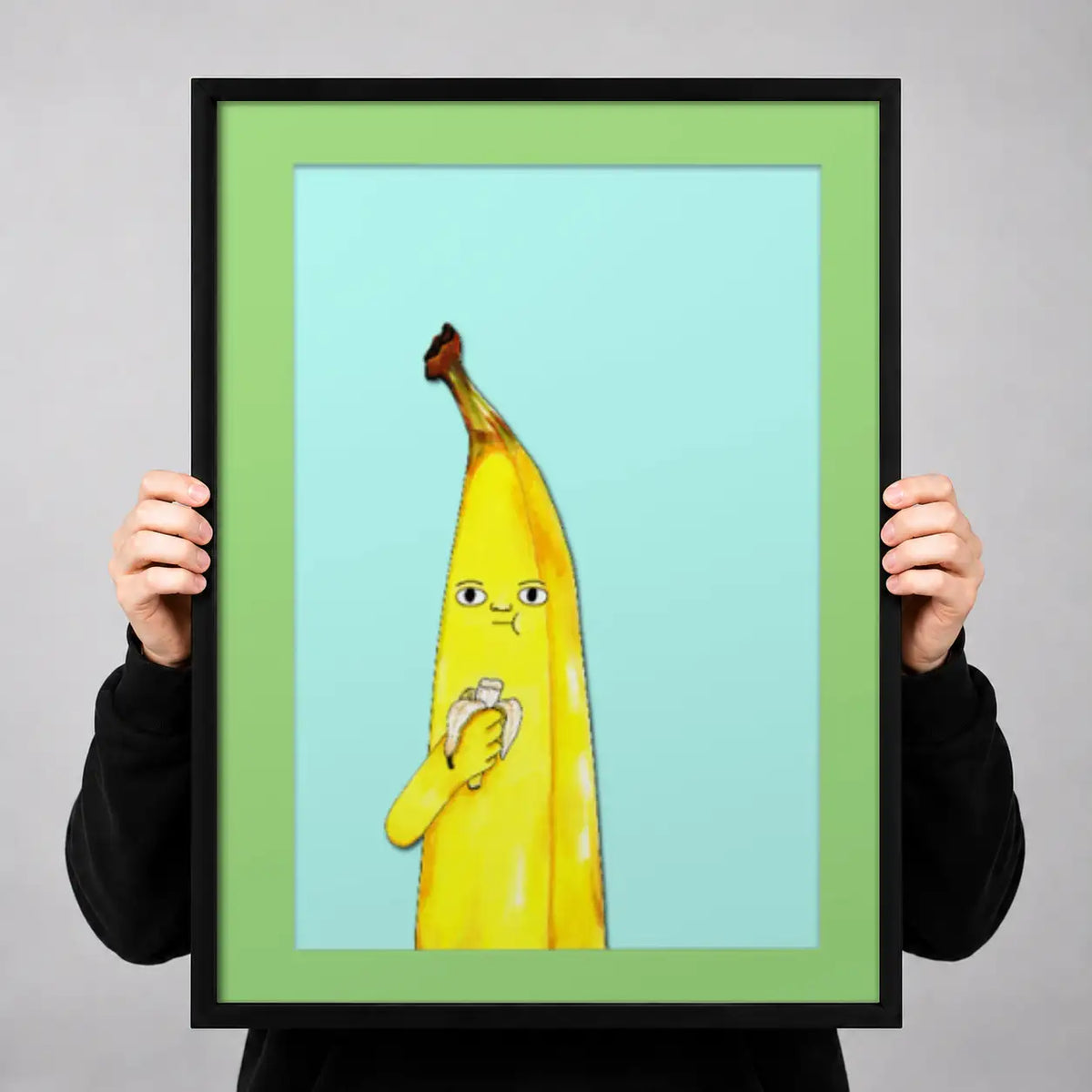 Funny Banana Character Portrait Wall Art 3
