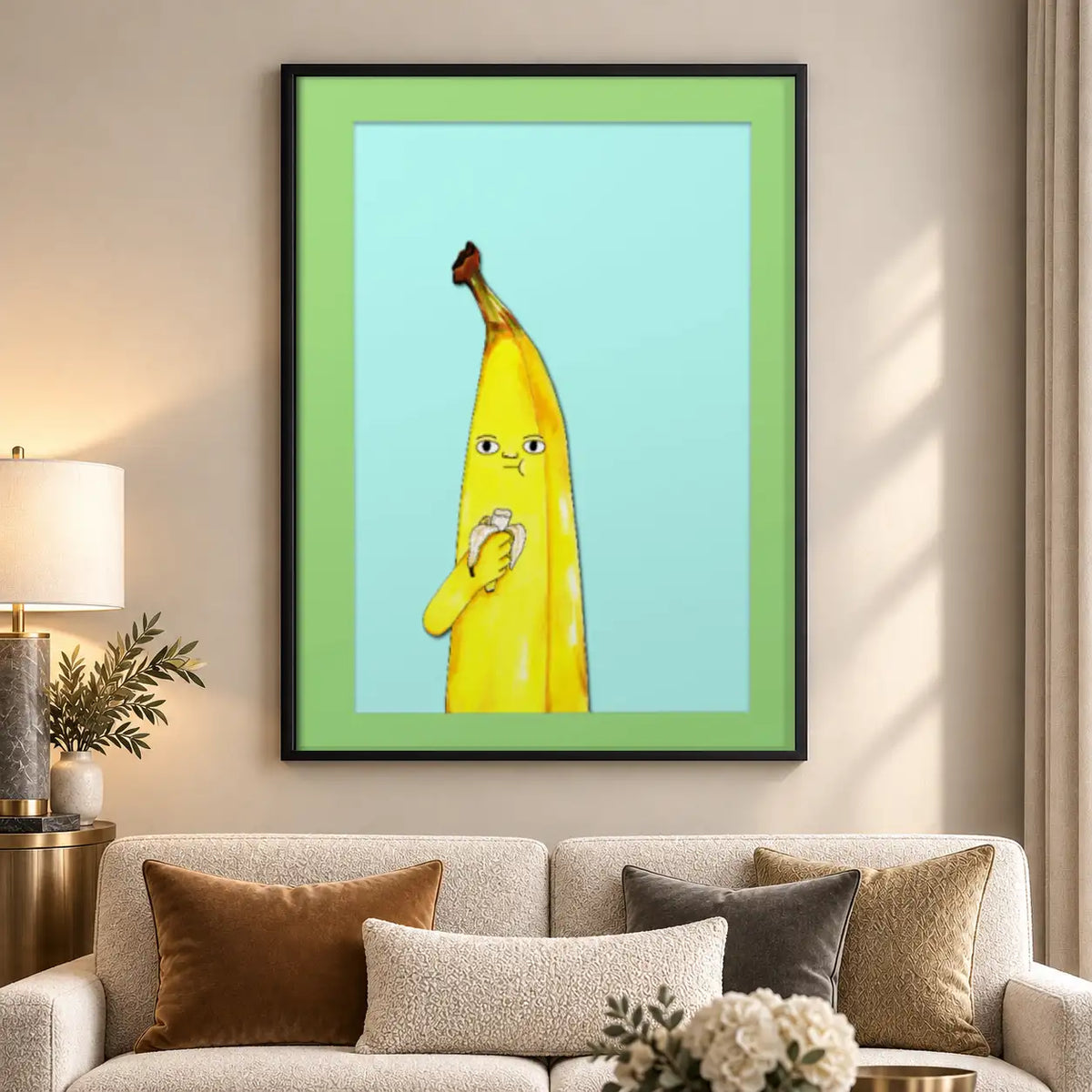 Funny Banana Character Portrait Wall Art 5