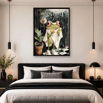 Funny Frog Bathroom Mirror Wall Art 4