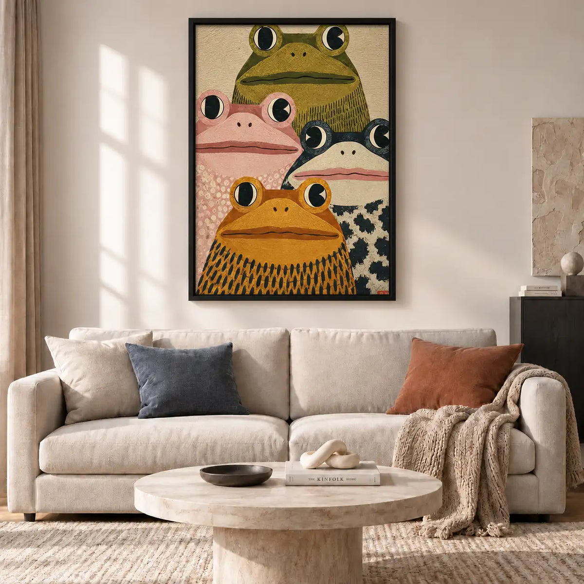 Funny Frog Family Portrait Wall Art 2
