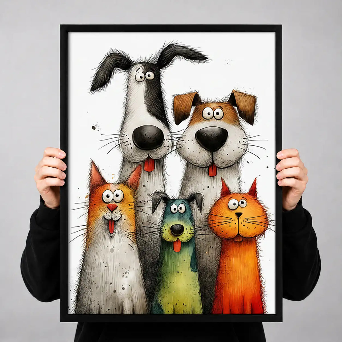 Funny Pet Crowd Portrait Wall Art 3