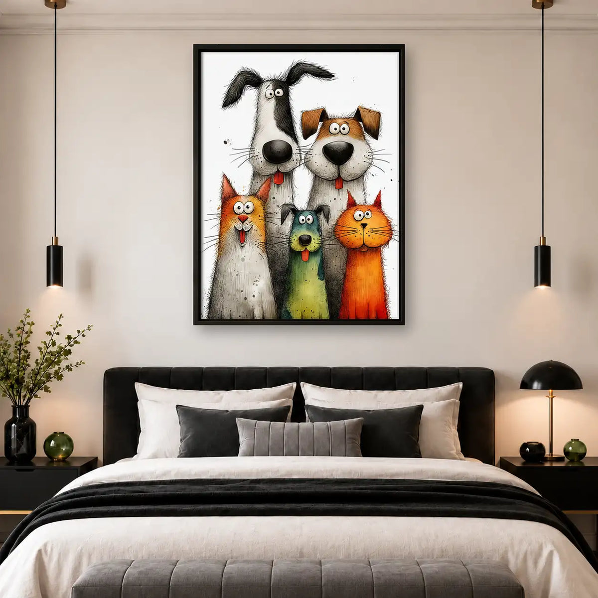 Funny Pet Crowd Portrait Wall Art 4