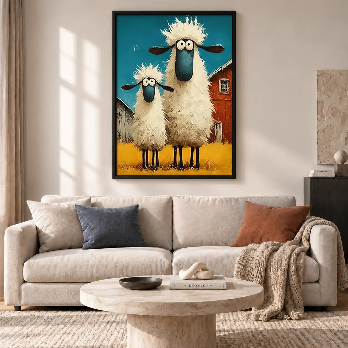Funny Sheep Family Wall Art 2