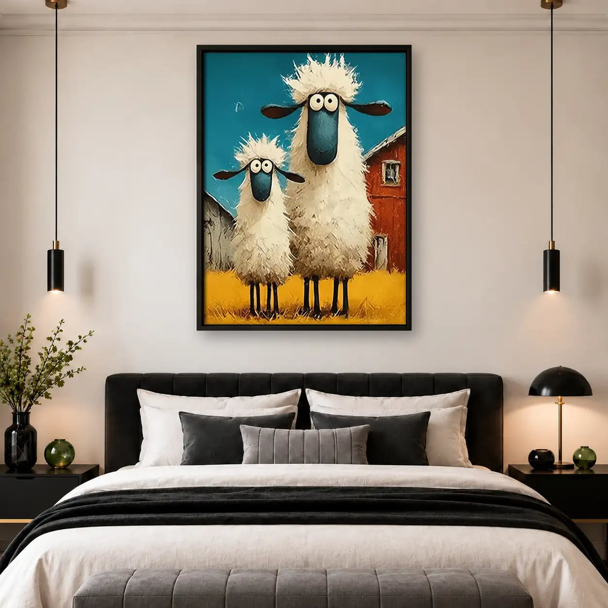 Funny Sheep Family Wall Art 4