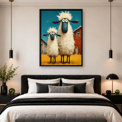 Funny Sheep Family Wall Art 4