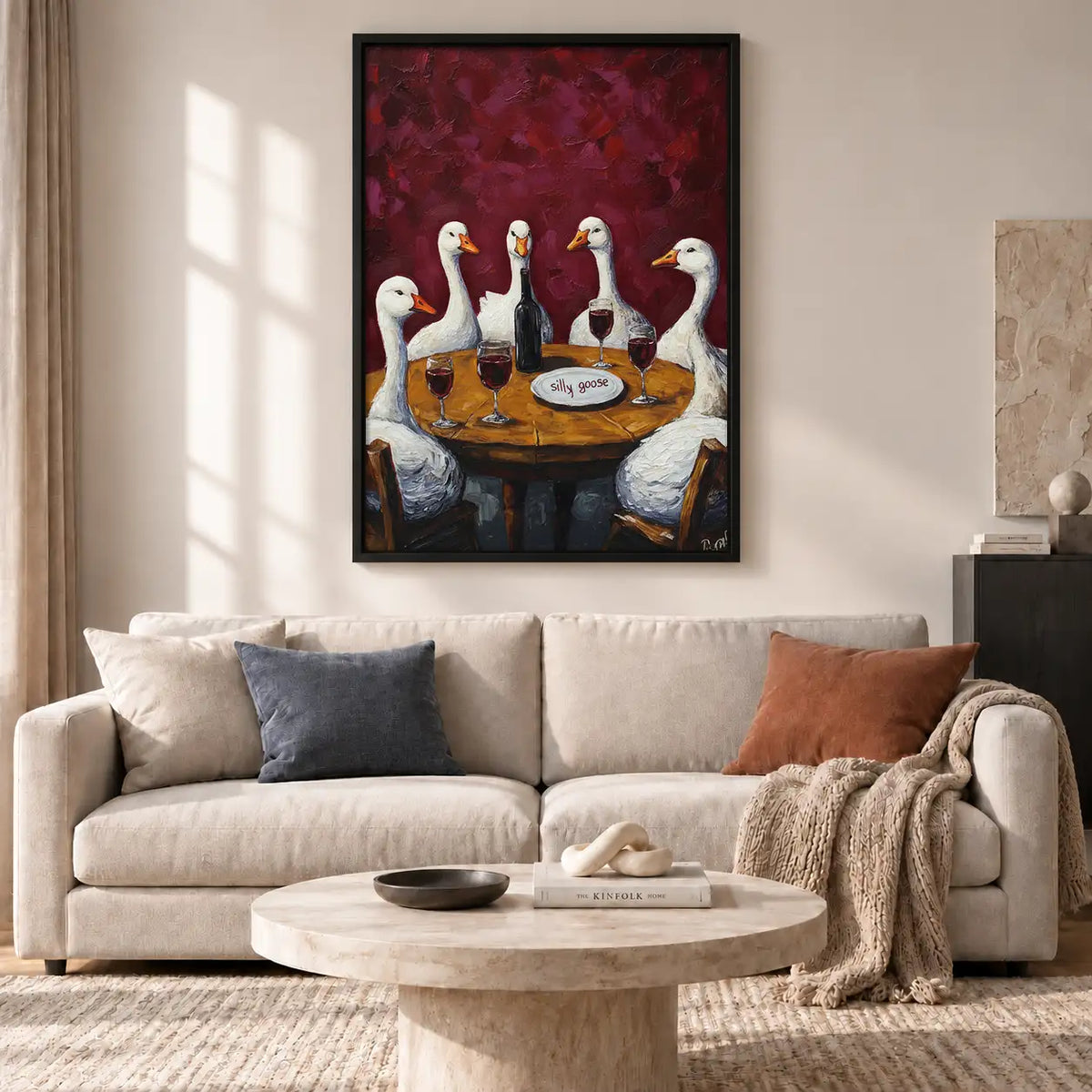 Geese Drinking Wine at Dinner Wall Art 2